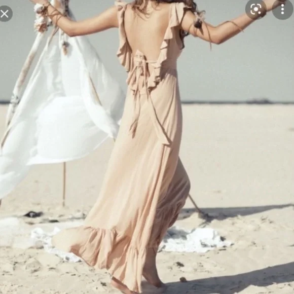 Spell Designs Rare Woodstock Backless Maxi Size 8AU or Small **Vintage!! 🍑💕 - Picture 1 of 4